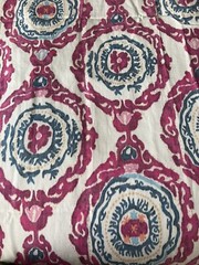 Brunschwig & Fils BF8019116-750 Kaitag Warp Ikat Print Jewel Fabric 2.5 Yds