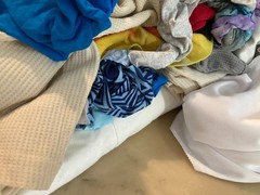 Sewing Fabric Scraps Lot – Jersey, Waffle, Tie-Dye, Knits – Over 8 lbs