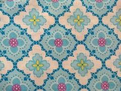 Jo-Ann fabrics Keepsake Calico blue floral geometric cotton fabric 36×45″