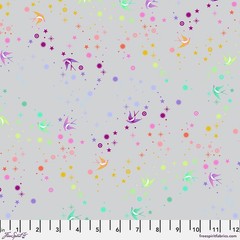 GRAYWORK Fairy Dust Fog Quilt Fabric by Tula Pink /Free Spirit Sold by 1/2 Yard