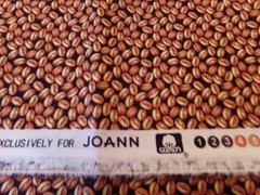 35″ X 42″ VINTAGE BROWN SEEDS? ON BLACK JO-ANN NEW COTTON #2649