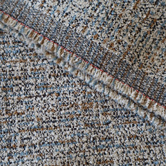 MCM Designtex Upholstery Fabric “Dapple” Shoji Nubby, Blk, Blue Textured 4 yds