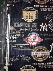 MLB NY Yankees Stadium 1/2 yard (18 by 44”) Cotton Fabric new