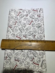 25-07-03 COTTON FABRIC-LORALIE HARRIS-LORALIE DESIGNS-HAPPY HATS-NURSE- 9X42″REM