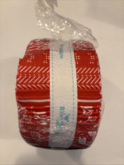 Jelly Roll Rolie Polie 2.5″ Strips 40pc Riley Blake Red & White #2053