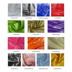 SHINY GLOSS PVC FABRIC Leatherette High Gloss Stretch Sexy Dress Clothing Vinyl