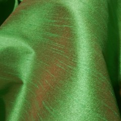 EMERALD GREEN BROWN TWO TONE FAUX SILK DUPIONI FABRIC FOREST 58″ BY THE YARD