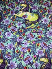 Tula Pink Pinkerville Imaginarium Unicorn Fabric Free Spirit 1 Yard Purple Green