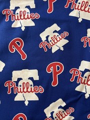 MLB Philadelphia PHILLIES Baseball 1/2 yard (18 by 58”) Cotton Fabric