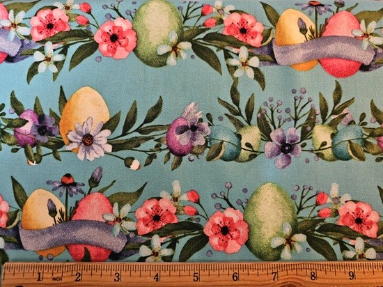 DAVID TEXTILES Fabric – EASTER EGG STRIPES – by the HALF yd (18″)