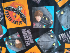 HOW TO TRAIN YOUR DRAGON licensed cotton fabric 89″ x 42″ (2 1/2 yds.) RETIRED