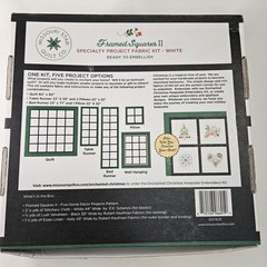 Missouri Star Framed Squares 2 Specialty Kit White Quilt Fabric Embroidery