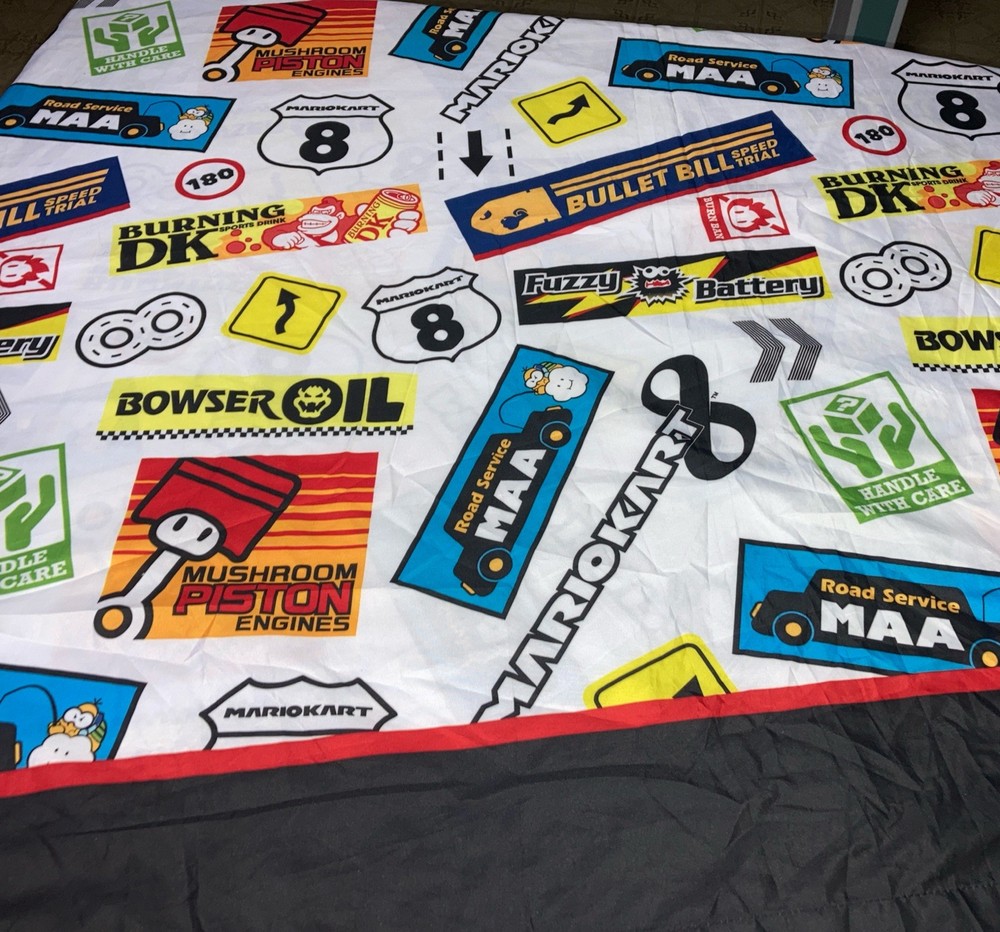 Mario Kart 2015 Twin Flat Sheet Great For Crafting Donkey Kong Bullet Bill