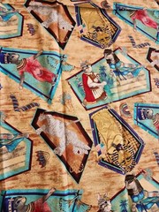 Michael Miller Paw Prints of Egypt Cats Fabric Egyptian 2.58 yds.