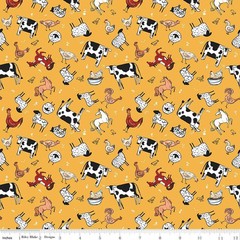3 Fat Quarters Bundle Riley Blake “Farm Livin” Barns Farm Animals Quilt Cotton