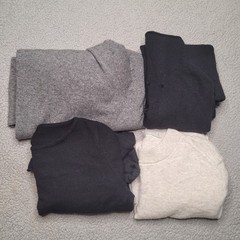 4pc CASHMERE Sweaters Tops Lot Crafts Cutter Flaws Holes Upcycle Fabric DIY