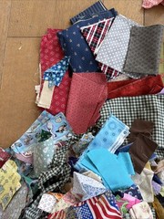 Vintage Cotton Fabric Scraps For Crumb Quilts & Crafts Junk Journal 5 Pounds LOT