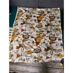 Vintage 5th Avenue Designs Africa Nova Descriptio Map Fabric Screen Print 48×46
