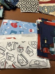 Quilting Crafting Fabric Scraps Lot, Multicolor Assorted Patterns , 1.6 Lbs