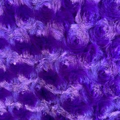 Ruth PURPLE Cuddle Minky Rosette Soft Faux Fur Fabric by the Yard – 10083