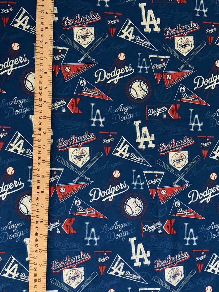 1/2 yd MLB Los Angeles Dodgers Cotton Fabric