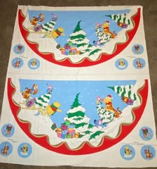 Disney Winnie The Pooh Christmas Tree Skirt & Fabric Panels – 2 Panels, 58″