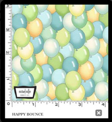 Michael Miller~Happy Bounce Turq~Balloon Fabric~Happy Birthday ~CX10903 BTY