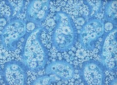 BTY TC Studio JAKARTA PAISLEY Periwinkle Print 100% Cotton Quilt Fabric by Yard