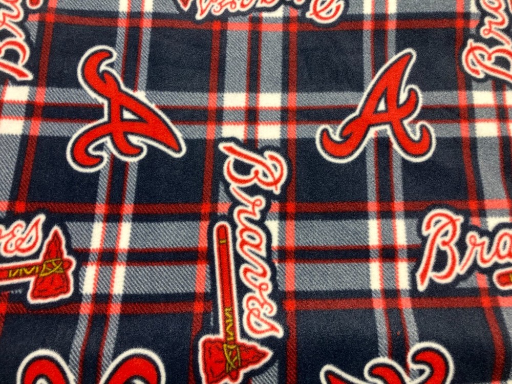 MLB Atlanta Braves Fleece Fabric Free Shipping/ 2 yard pieces