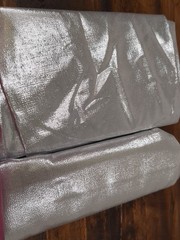 Lot of Fabric, shiny pink, blue and silver, 5oz