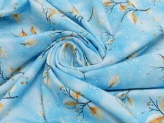 1m x 1.50m Fairy Cotton Jersey Digital Print Sold By The Metre Winter Branches
