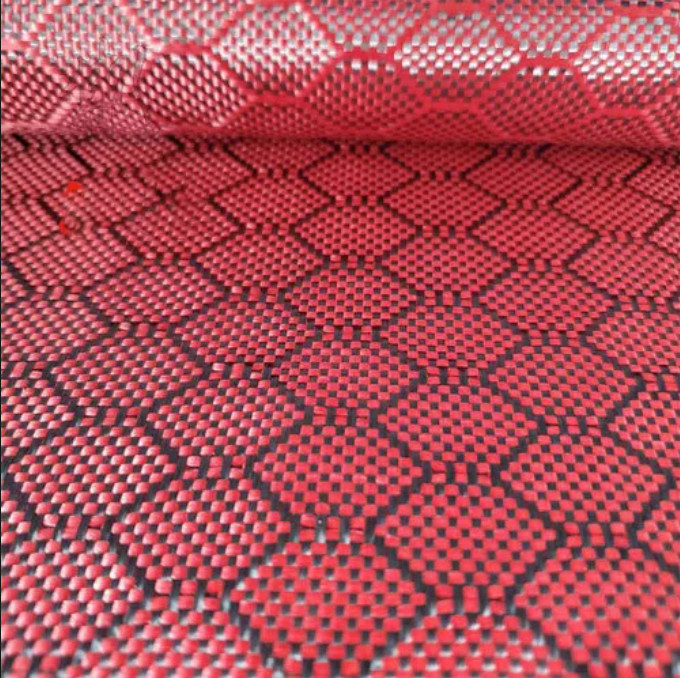 3K 240gsm Aramid Carbon Fiber Fabric mixed fabric cloth Hexagonal Jacquard Weave
