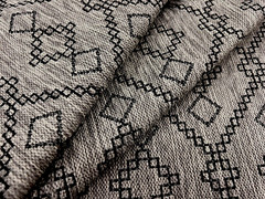 Brentano Performance Outdoor Geometric Fabric- Homestead / Smoke Silver 14.25 yd