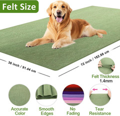 Sage Green Large Felt Fabric 72″ X 36 “(2 Square Yards), 1.4 Mm Thick Soft Felt