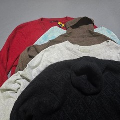 Cashmere Sweater Lot 5 bundle Mixed Multicolor For Repair shrunk, felted, holes