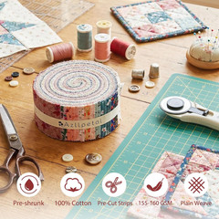 Jelly Roll Fabric, Pre-Cut Cotton Fabric Strips for Quilting | 2.5 X 45” Strips,