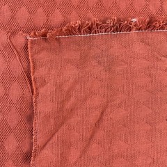 Cotton Quilted Fabric Thick Pillow Designer Fabric Clay Red Arts Crafts 51 x 55