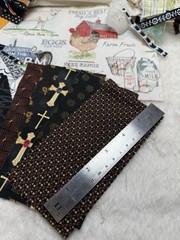 slow stitch junk journal kit HANDMADE Dairy Farm Vintage & Modern Lace , Fabrics