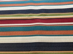 Waverly SUN SHADE Screen Print Fabric, Srtiped Rust, Olive Green, 2.25 Yrds x 54