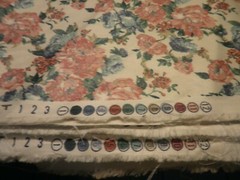 Floral Screen Print Upholstery/Drapery Home Decor Dupont Coated Fabric 5 1/2 Yd