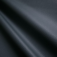 Charcoal Blue Pebble Grain Faux Leather Fabric 54″ Satin Glow By The Yard