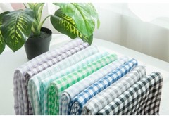 Double Gauze 1cm Check Fabric – Washed Cotton Large Width 18 Colors Available