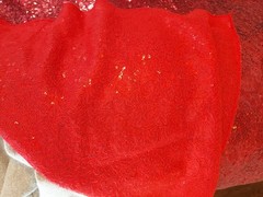 Glitz Mini Sequin Red Fabric 96″ x 56″