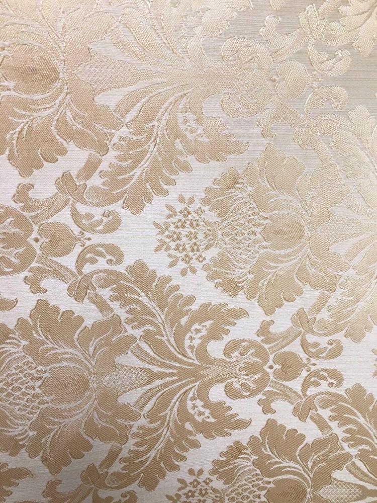 CHAMPAGNE Damask Jacquard Brocade Flower Floral Fabric (110 in.) Sold BTY