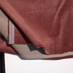 10 Yds Heavyweight Blush Pink Velour Upholstery Fabric Texture Mid-Century Style