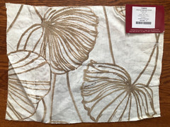 ROMO Anis Embroidery Oyster 12 1/2 x 16 3/4″ Linen Fabric Sample