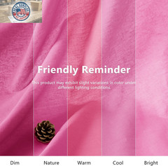 Pink Linen Cotton Fabric Half Yard 61″ Wide, Linen Cotton Blend | Breathable 60%