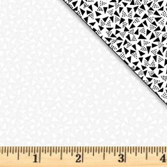 Ramblings Tossed Triangles White on White 00781 W by half yard continuous cuts
