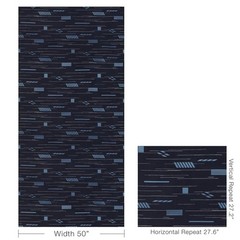 Donghia Modern Art Jacquard Uphol Fabric- Road Runner Marine 2.30 yd 6022135.115