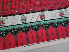 Daisy Kingdom Christmas Fabric Bunny Angel Plaid Holiday Double Border 6 Yards